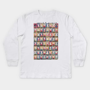 Sumo wrestlers Japanese ukiyoe poster Kids Long Sleeve T-Shirt